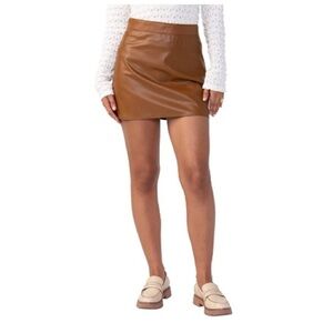 Sanctuary Leather Like Mini Skirt size 4 color spice